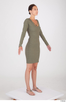  Vanessa Angel A poses dressed green long sleeve dress standing whole body 0008.jpg